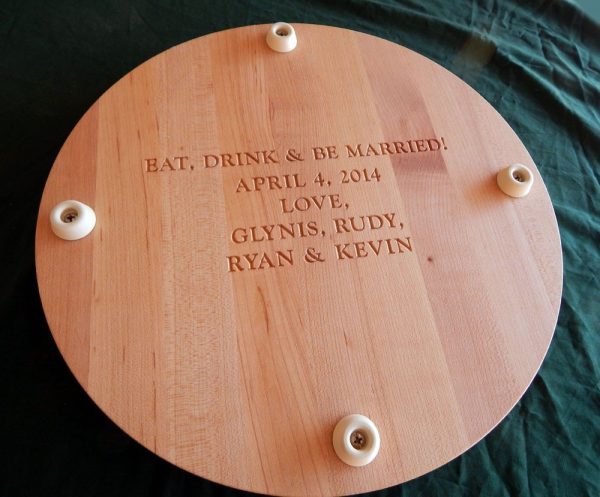 Eat, Drink and be Married Rounf Cutting Board