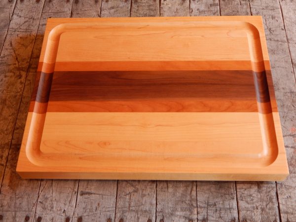 Racing Stripe Cutting Board with Trough