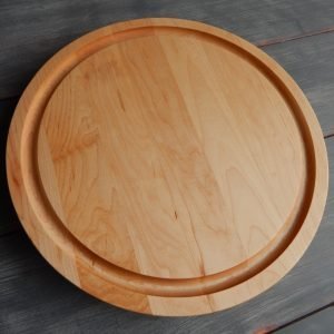 18" Round Cutting Board With Trough