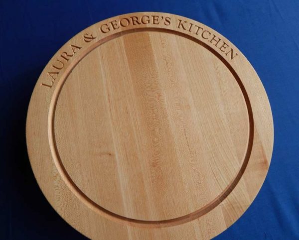 Front of Personalized Round Cutting Board