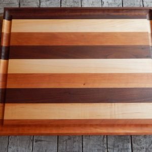 Tricoleur Cutting Board with Trough